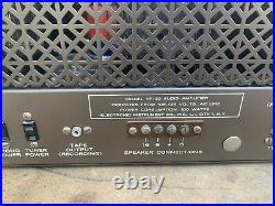 Rare Vintage Eico HF-20 Tube Amplifier Model 20 Monoblock with Cage -WORKING
