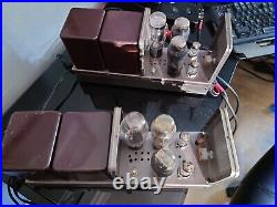 Rare Vintage Fisher 80az Mono Tube Amp Pair Awesome Sound Perfect Working
