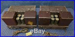 Rare Vintage Pair Fisher 55A Vacuum Tube Mono Block Amplifiers Classic Hifi