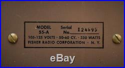 Rare Vintage Pair Fisher 55A Vacuum Tube Mono Block Amplifiers Classic Hifi