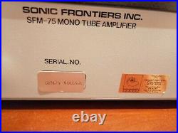 Sonic frontiers SFM75 tube mono block amplifiers