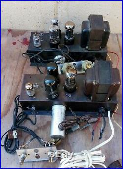 Tube Amplifier Pair Mono-blocks 6V6 PP Voice of Music VM with capacitor, resisto