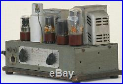 Tube amplifier power mono block 6n7 5v4 metal vintage stereo amp 1940's rare 15W