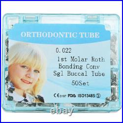 US 200Pcs Dental Orthodontic Buccal Tube Roth/MBT 022 1st 2nd Molar Bondable