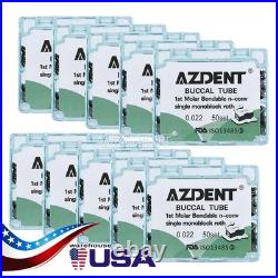 US 30X Dental Ortho Non-Conv 1st Molar Bondable Monoblock Roth 0.022 Buccal Tube