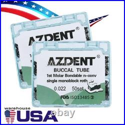 US 30X Dental Ortho Non-Conv 1st Molar Bondable Monoblock Roth 0.022 Buccal Tube