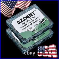US 30X Dental Ortho Non-Conv 1st Molar Bondable Monoblock Roth 0.022 Buccal Tube