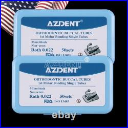 US 50X Dental Ortho Non-Conv 1st Molar Bondable Monoblock Roth 0.022 Buccal Tube