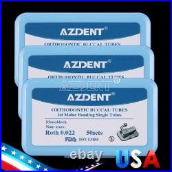 US 50X Dental Ortho Non-Conv 1st Molar Bondable Monoblock Roth 0.022 Buccal Tube