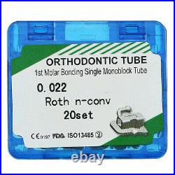 US 80 Pcs Dental Orthodontic one Piece Monoblock Roth 022 1st Molar Buccal Tubes