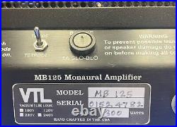 VTL MB125 Monoblock Power Amplifier Pair