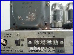 Vintage Dynaco Dynakit Mark III Monoblock Tube Amplifier with Spare Set of Tubes