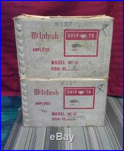 Vintage MCINTOSH MC-30 TUBE MONO BLOCKS ORIGINAL BOXES