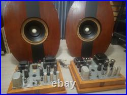Vintage Magnavox Tube Amplifier Mono Block and Speakers. All working good